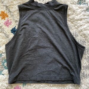 Charcoal Gray lululemon Kitsilano Mock Neck Tank Top